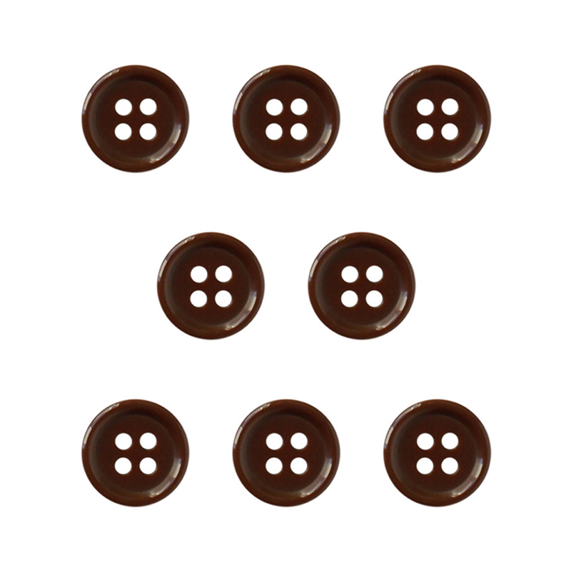 日本紐釦貿易(Nippon Chuko) カラーボタン 15mm 8個 焦げ茶 CG1700-15-44 1袋（ご注文単位1袋）【直送品】