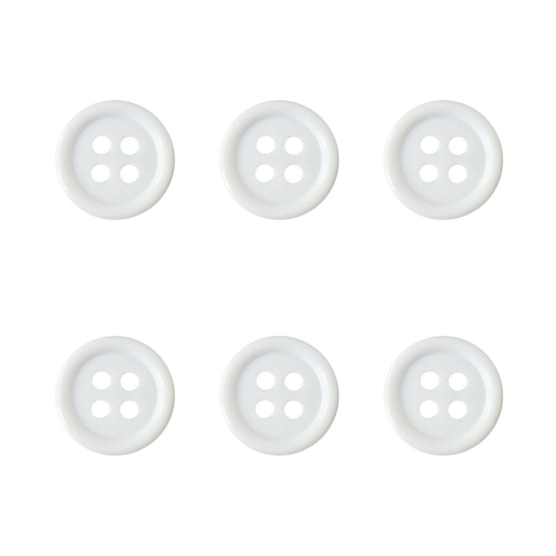 日本紐釦貿易(Nippon Chuko) カラーボタン 18mm 6個 白 CG1700-18-01 1袋(ご注文単位1袋)【直送品】