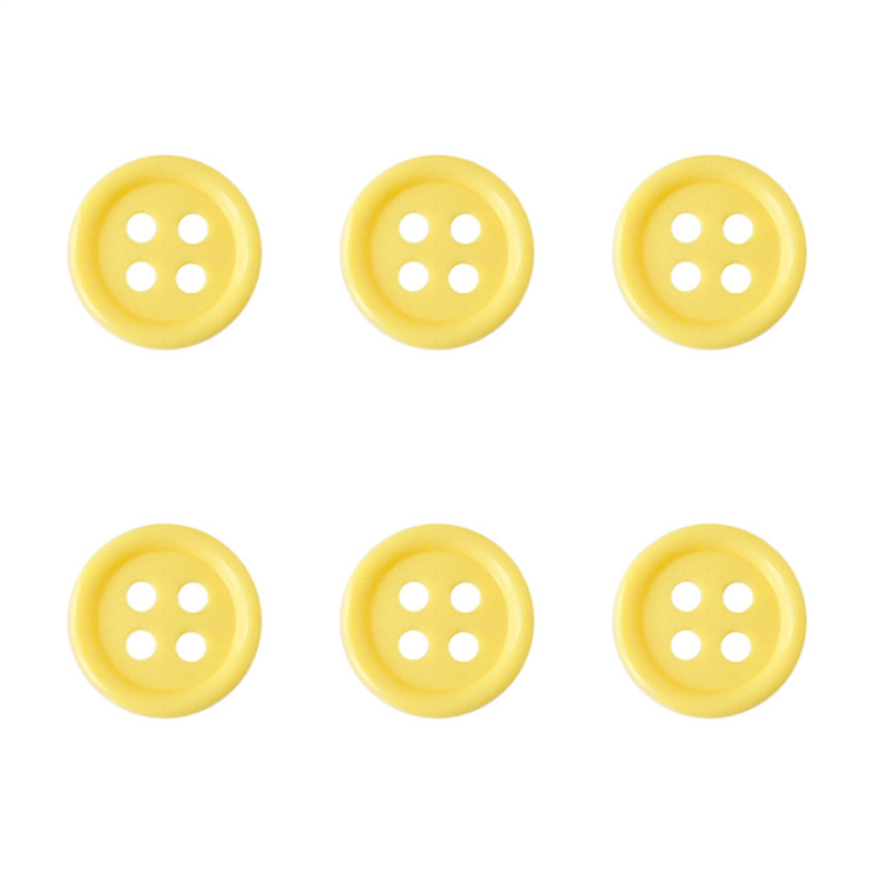 日本紐釦貿易(Nippon Chuko) カラーボタン 18mm 6個 黄色 CG1700-18-33 1袋（ご注文単位1袋）【直送品】