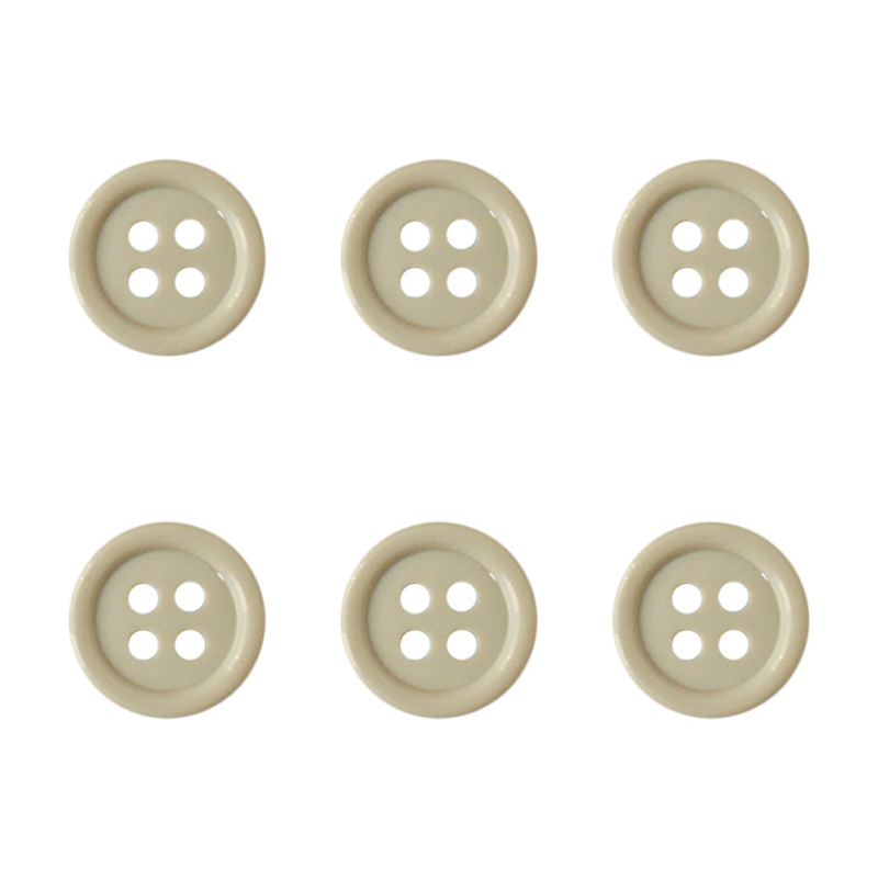 日本紐釦貿易(Nippon Chuko) カラーボタン 18mm 6個 濃ベージュ CG1700-18-42 1袋（ご注文単位1袋）【直送品】