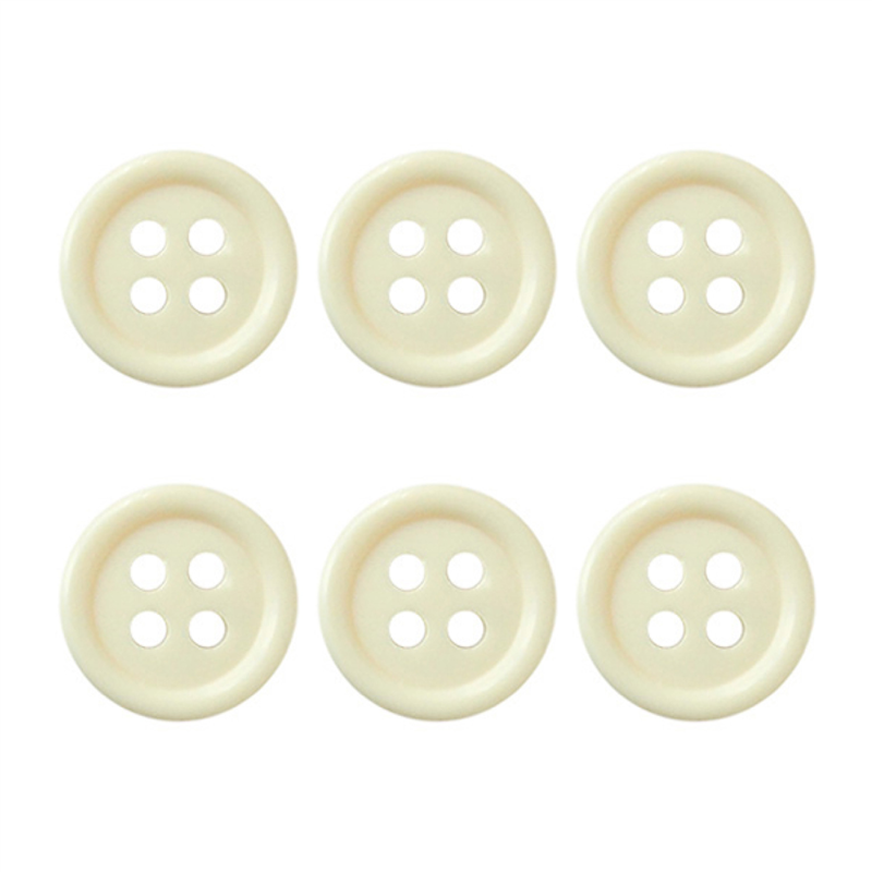 日本紐釦貿易(Nippon Chuko) カラーボタン 21mm 6個 クリーム CG1700-21-31 1袋（ご注文単位1袋）【直送品】