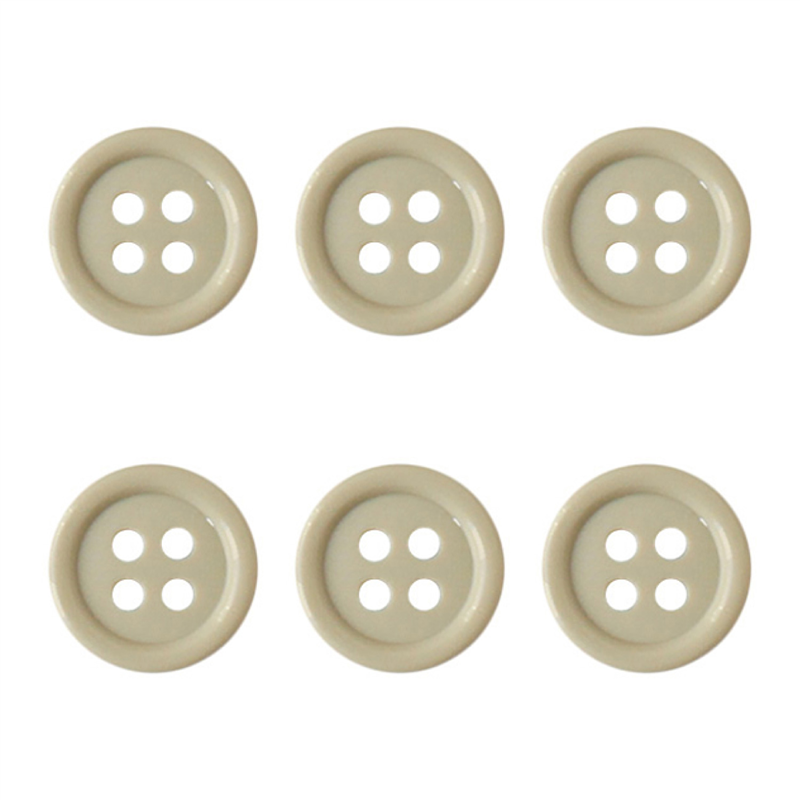 日本紐釦貿易(Nippon Chuko) カラーボタン 21mm 6個 濃いベージュ CG1700-21-42 1袋（ご注文単位1袋）【直送品】