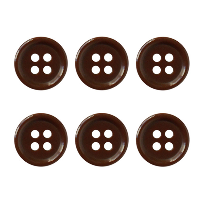 日本紐釦貿易(Nippon Chuko) カラーボタン 21mm 6個 焦げ茶 CG1700-21-44 1袋（ご注文単位1袋）【直送品】