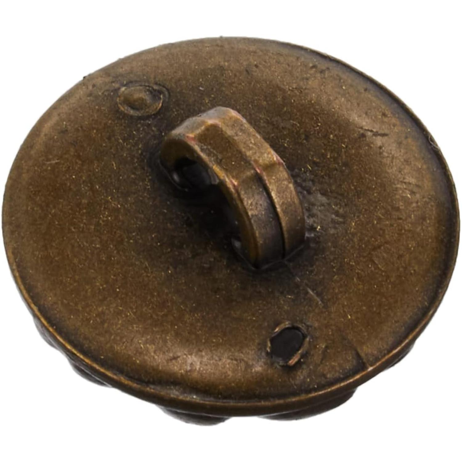 日本紐釦貿易 アンティーク調デザインボタン アンティークゴールド 直径15mm 5個入 CG1551 （ご注文単位1束）【直送品】