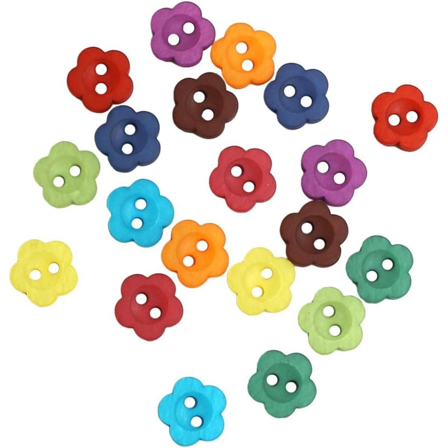 日本紐釦貿易 ミニキャンディボタン 花 20個入 φ9cm MIX CG842 （ご注文単位1枚）【直送品】