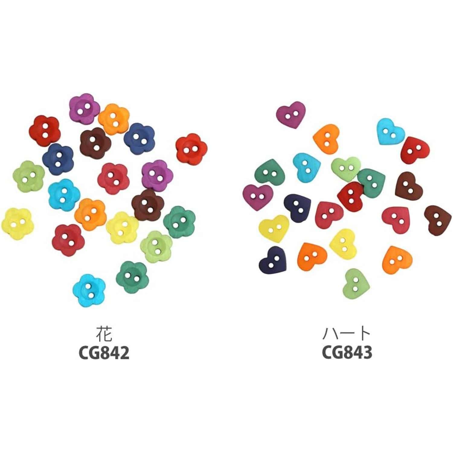 日本紐釦貿易 ミニキャンディボタン 花 20個入 φ9cm MIX CG842 （ご注文単位1枚）【直送品】
