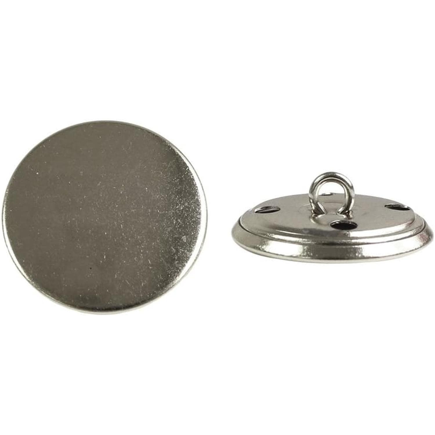 日本紐釦貿易 金属ボタン 6個入 φ21mm シルバー M69-21-S （ご注文単位1束）【直送品】