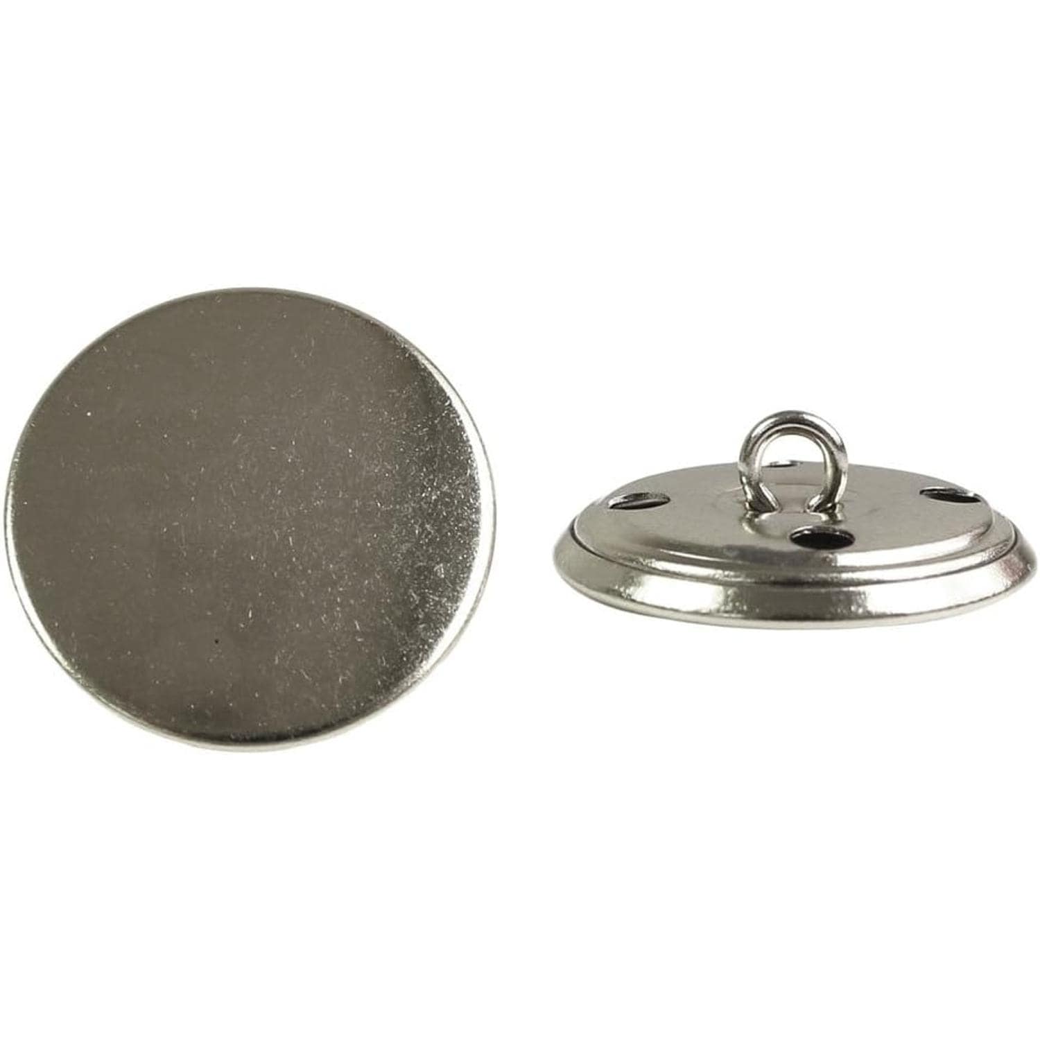 日本紐釦貿易 金属ボタン 6個入 φ23mm シルバー M69-23-S （ご注文単位1束）【直送品】