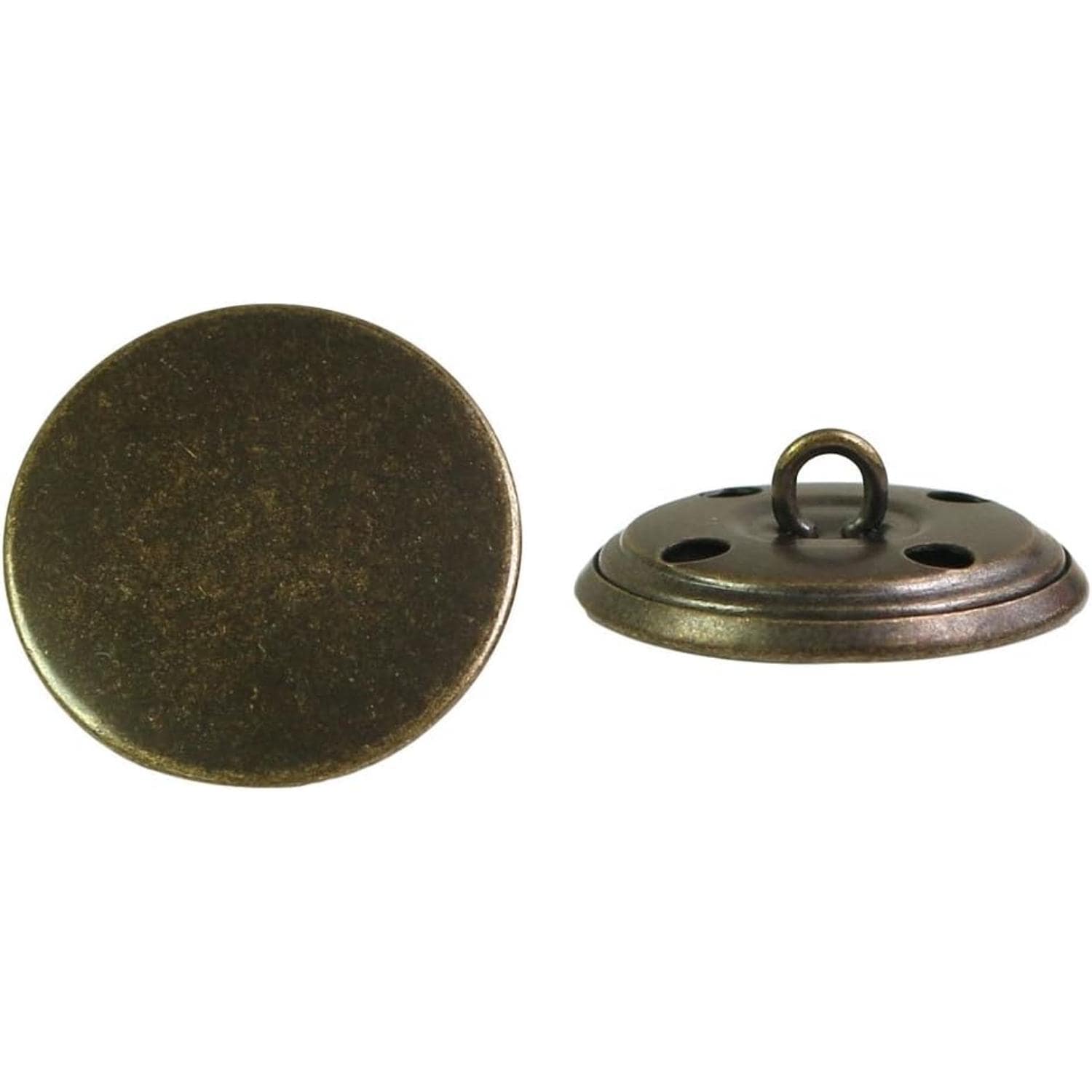 日本紐釦貿易 金属ボタン 6個入 φ23mm アンティークゴールド M69-23-AG （ご注文単位1束）【直送品】