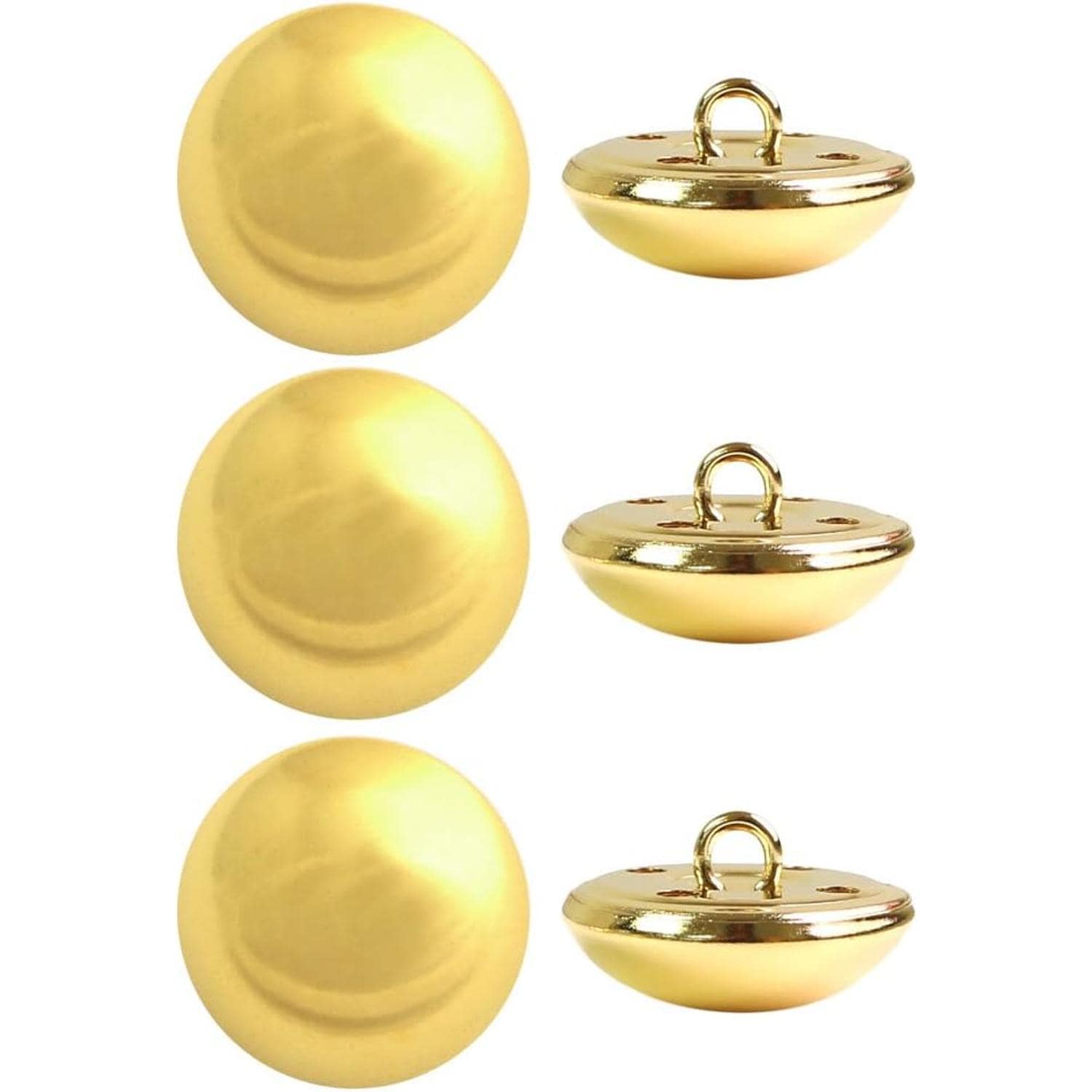 日本紐釦貿易 金属ボタン ドーム型 6個入 φ15mm ゴールド M230-15-G （ご注文単位1束）【直送品】
