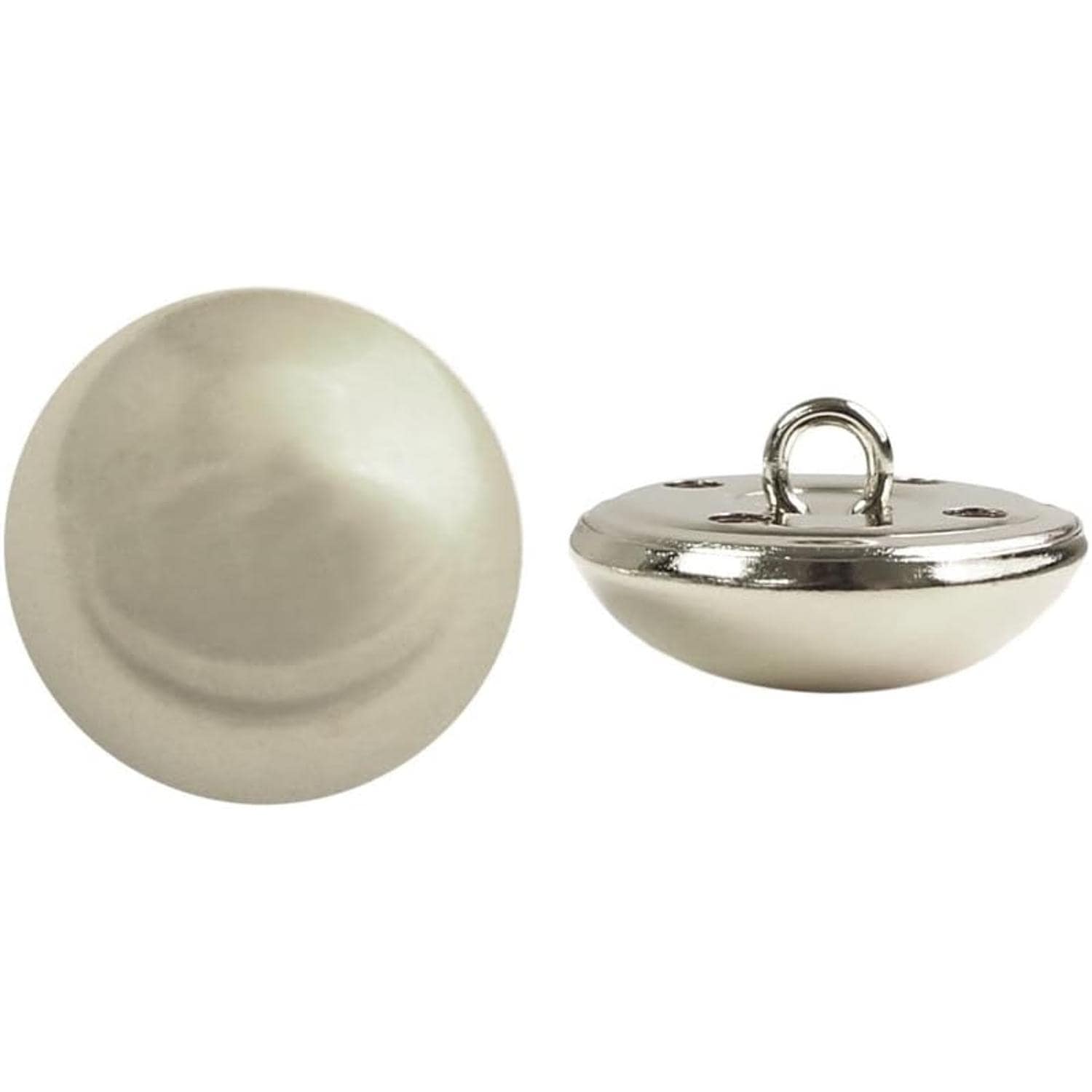 日本紐釦貿易 金属ボタン ドーム型 6個入 φ18mm シルバー M230-18-S （ご注文単位1束）【直送品】