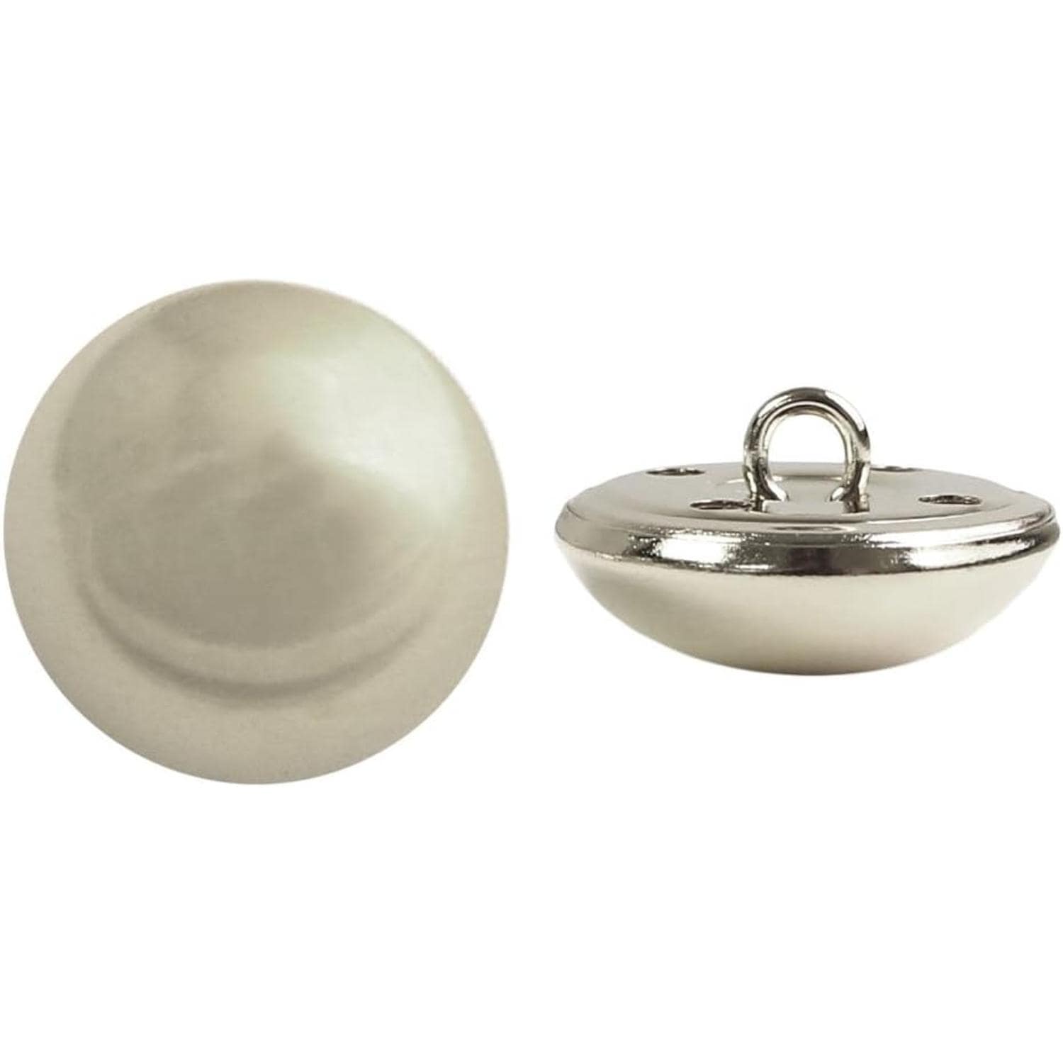 日本紐釦貿易 金属ボタン ドーム型 6個入 φ21mm シルバー M230-21-S （ご注文単位1束）【直送品】