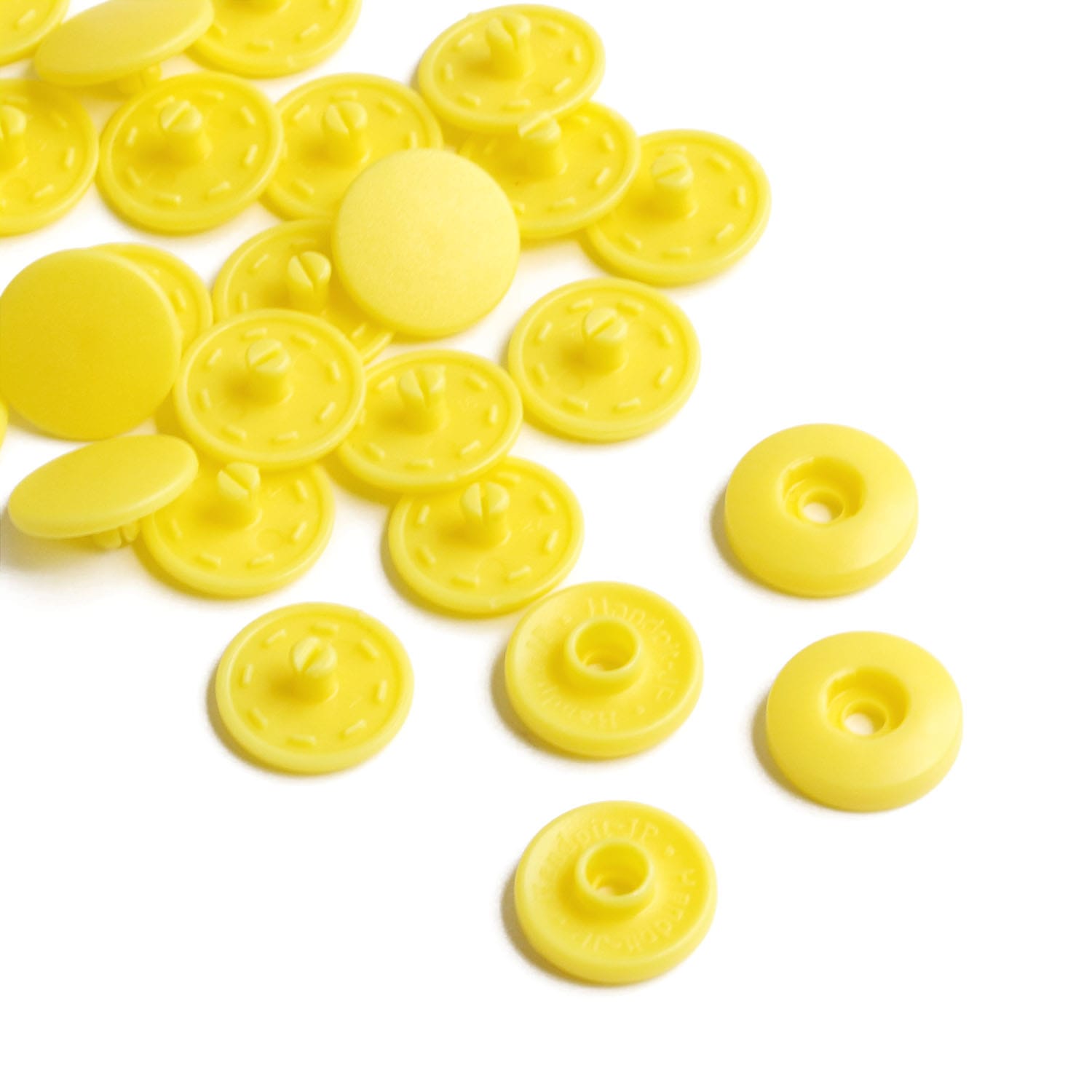 日本紐釦貿易 イージースナップボタン イエロー φ13mm 100組入 F12-321-100 （ご注文単位1束）【直送品】