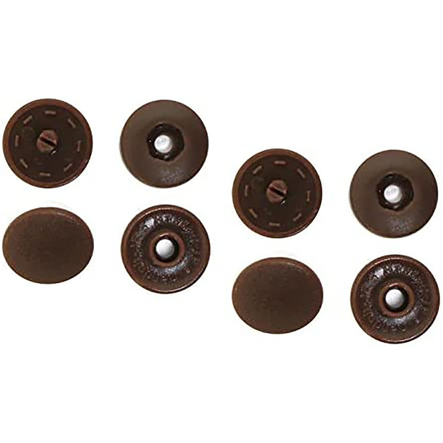 日本紐釦貿易 イージースナップボタン100組入り φ13mm 茶 F12-307-100 （ご注文単位1束）【直送品】