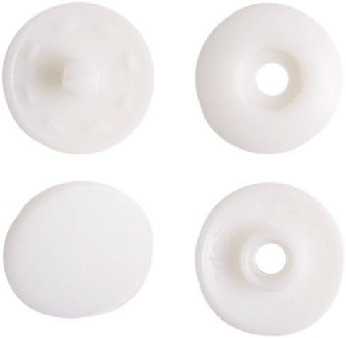 日本紐釦貿易 イージースナップボタン ミニサイズ 12組入 φ1cm 白 F12-401 （ご注文単位1束）【直送品】