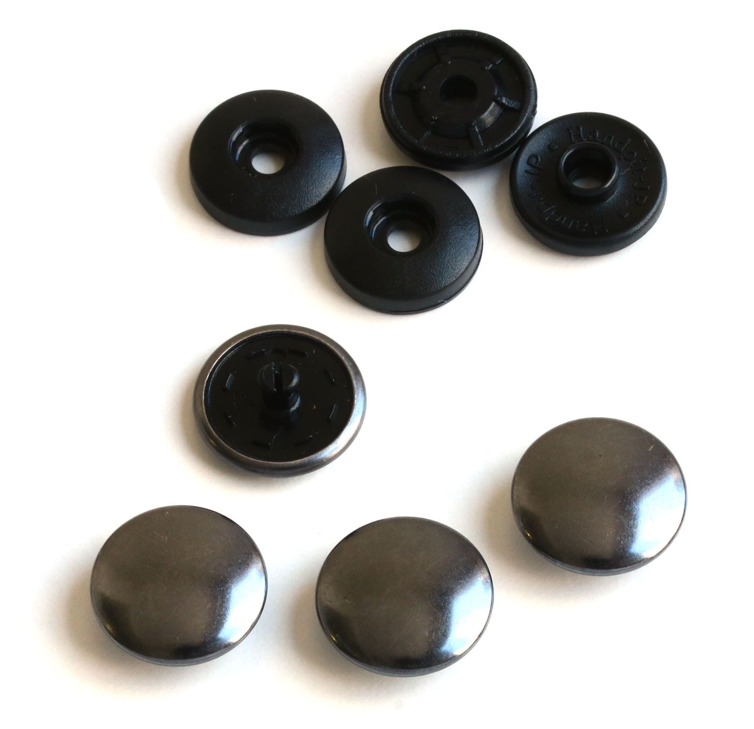 日本紐釦貿易 イージースナップボタン 50組入り φ14mm ブラックニッケル F12-313-50 （ご注文単位1束）【直送品】