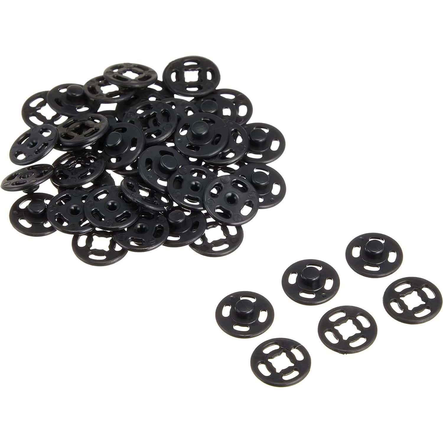 日本紐釦貿易 ナイロンスナップボタン 24組入 φ10mm 黒 D40233-10B （ご注文単位1束）【直送品】