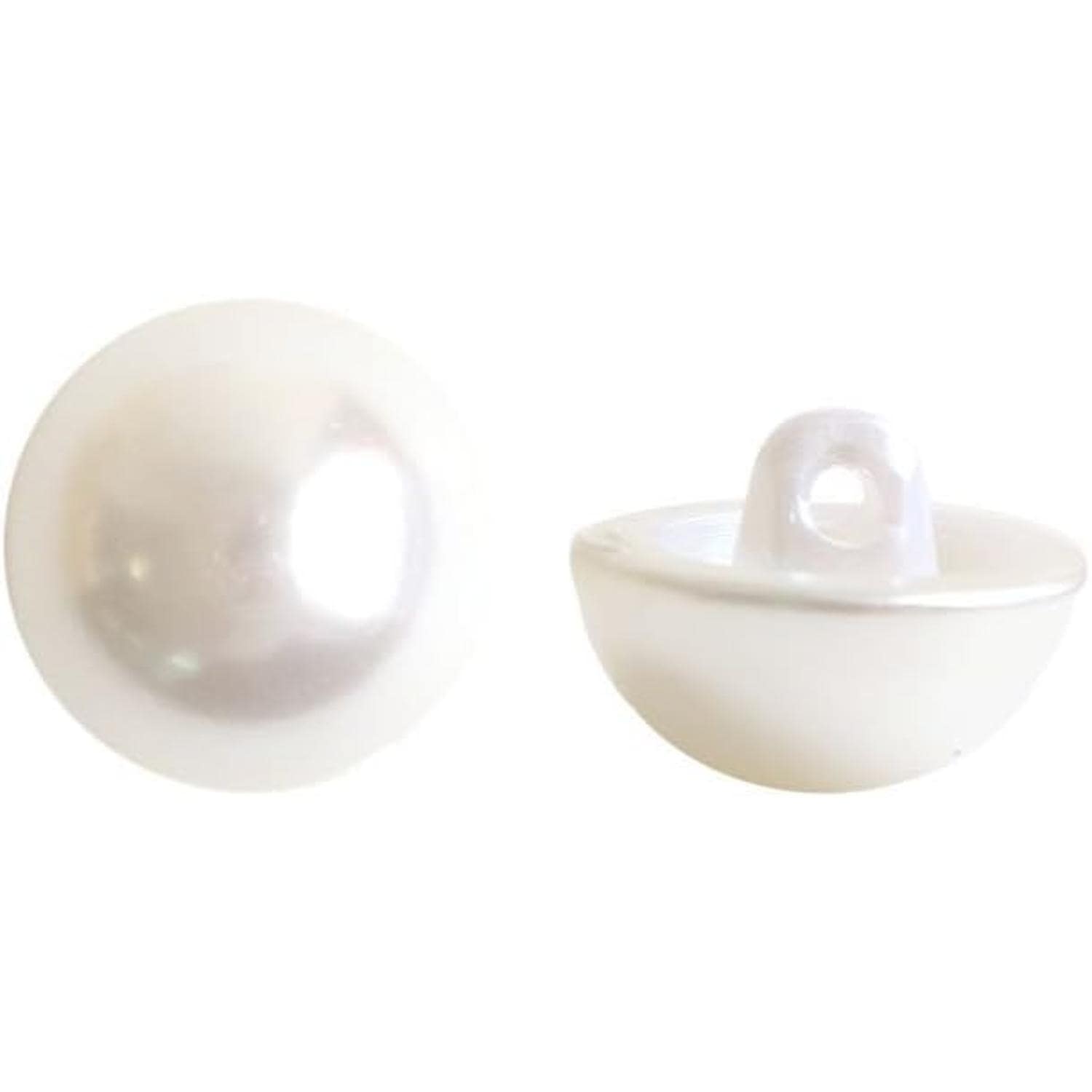 日本紐釦貿易 パール半丸ボタン 10個入 φ10mm ホワイト LW4493-10 （ご注文単位1束）【直送品】