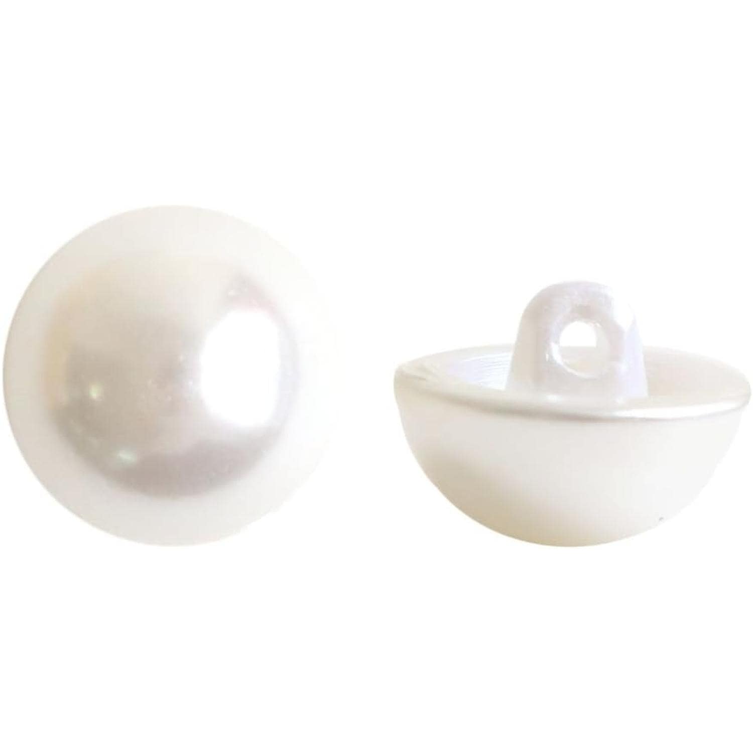 日本紐釦貿易 パール半丸ボタン 10個入 φ15mm ホワイト LW4493-15 （ご注文単位1束）【直送品】
