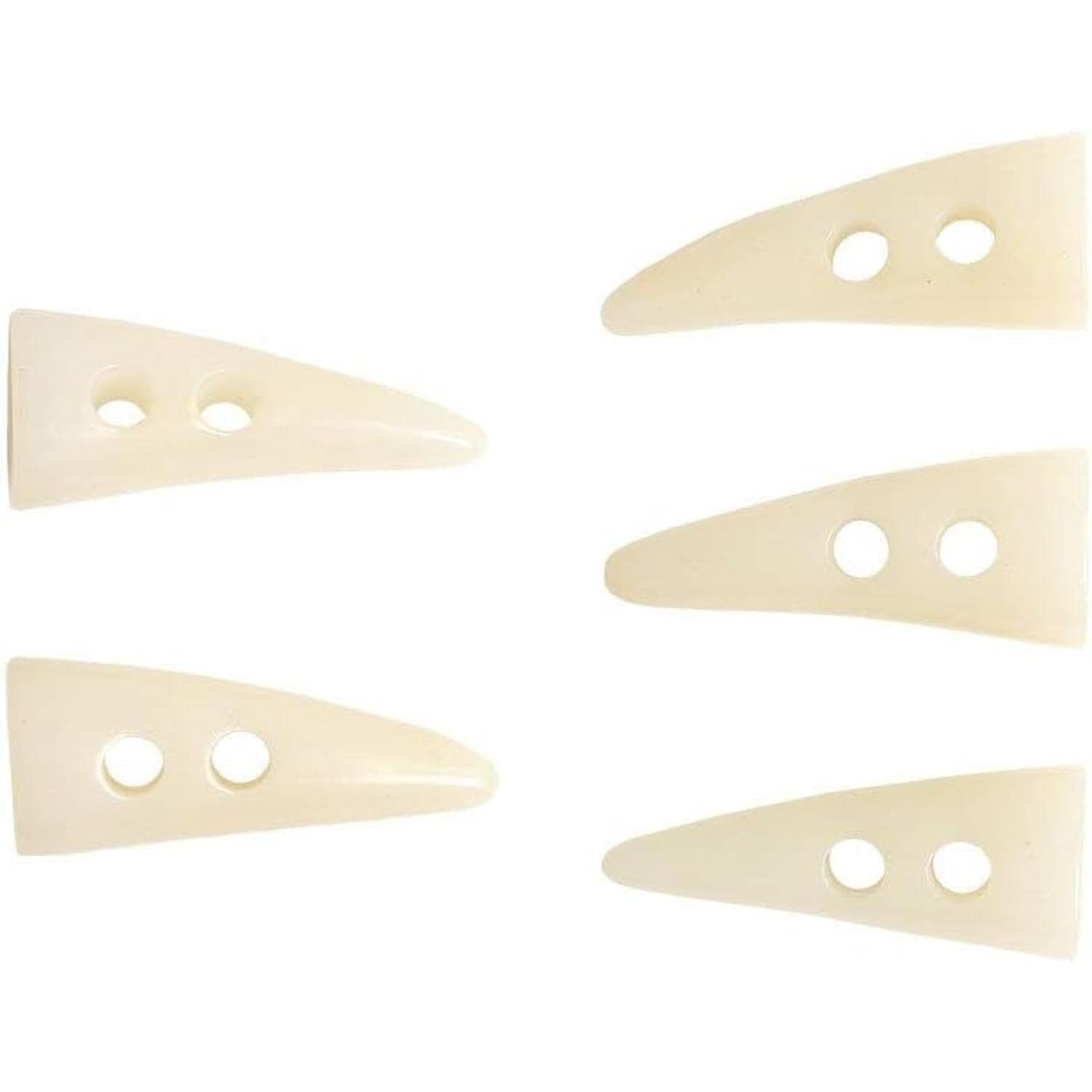 日本紐釦貿易 ダッフルボタン トグルボタン 5個入 W40mm アイボリー LW80-40-01 （ご注文単位1束）【直送品】