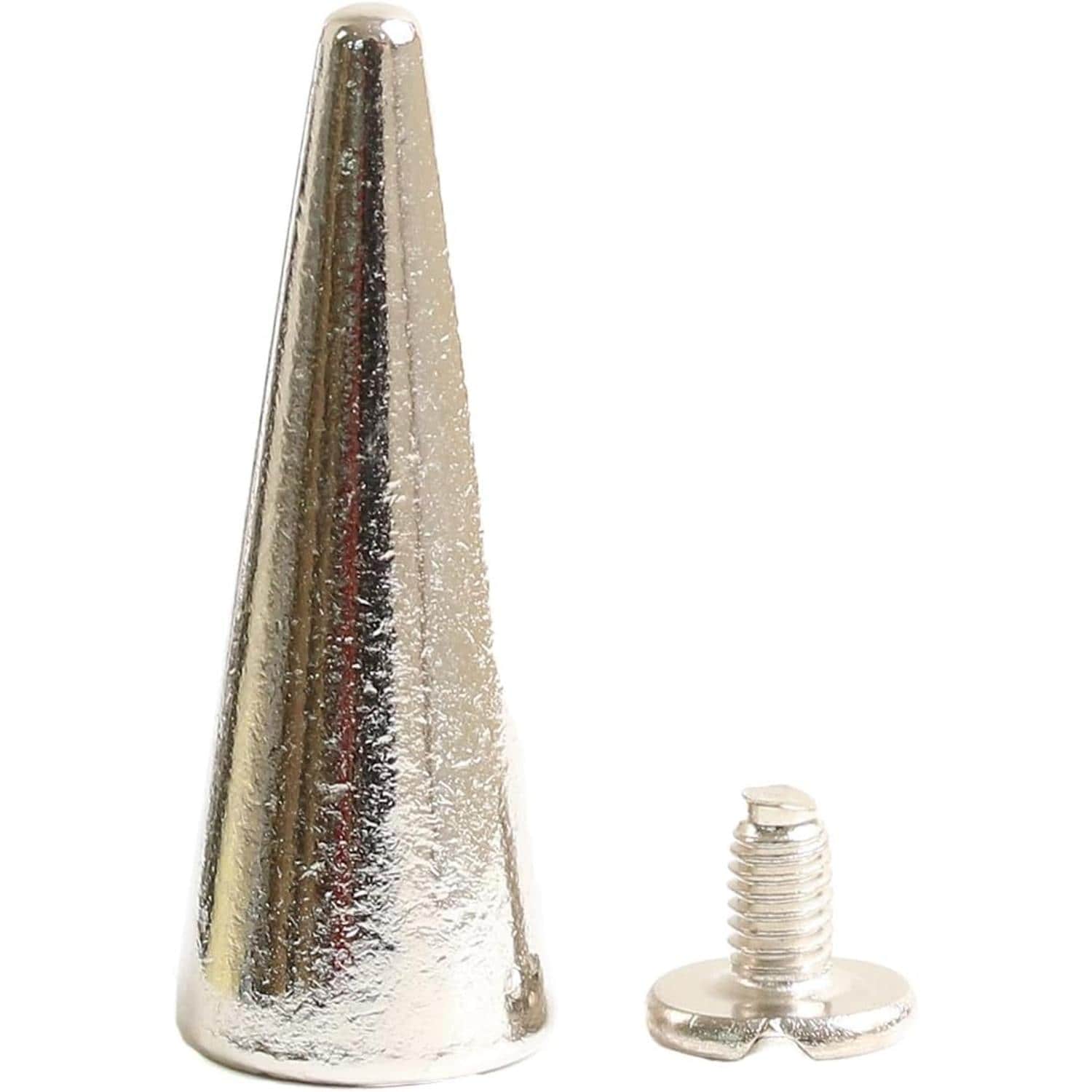 日本紐釦貿易 ネジ式スタッズサークルコーン シルバー 28mm 3組入 SGM-107S (ご注文単位1束)【直送品】