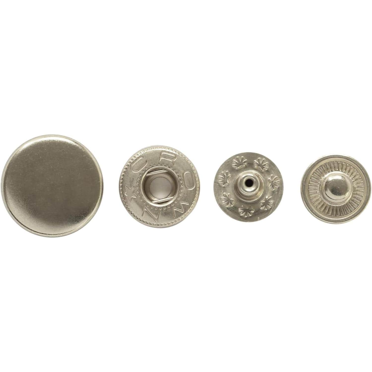 日本紐釦貿易 バネホックシルバー直径13mm 6組 F12-12 （ご注文単位1束）【直送品】