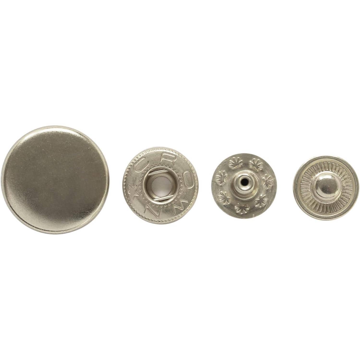 日本紐釦貿易 バネホックシルバー直径15mm 6組 F12-16 （ご注文単位1束）【直送品】