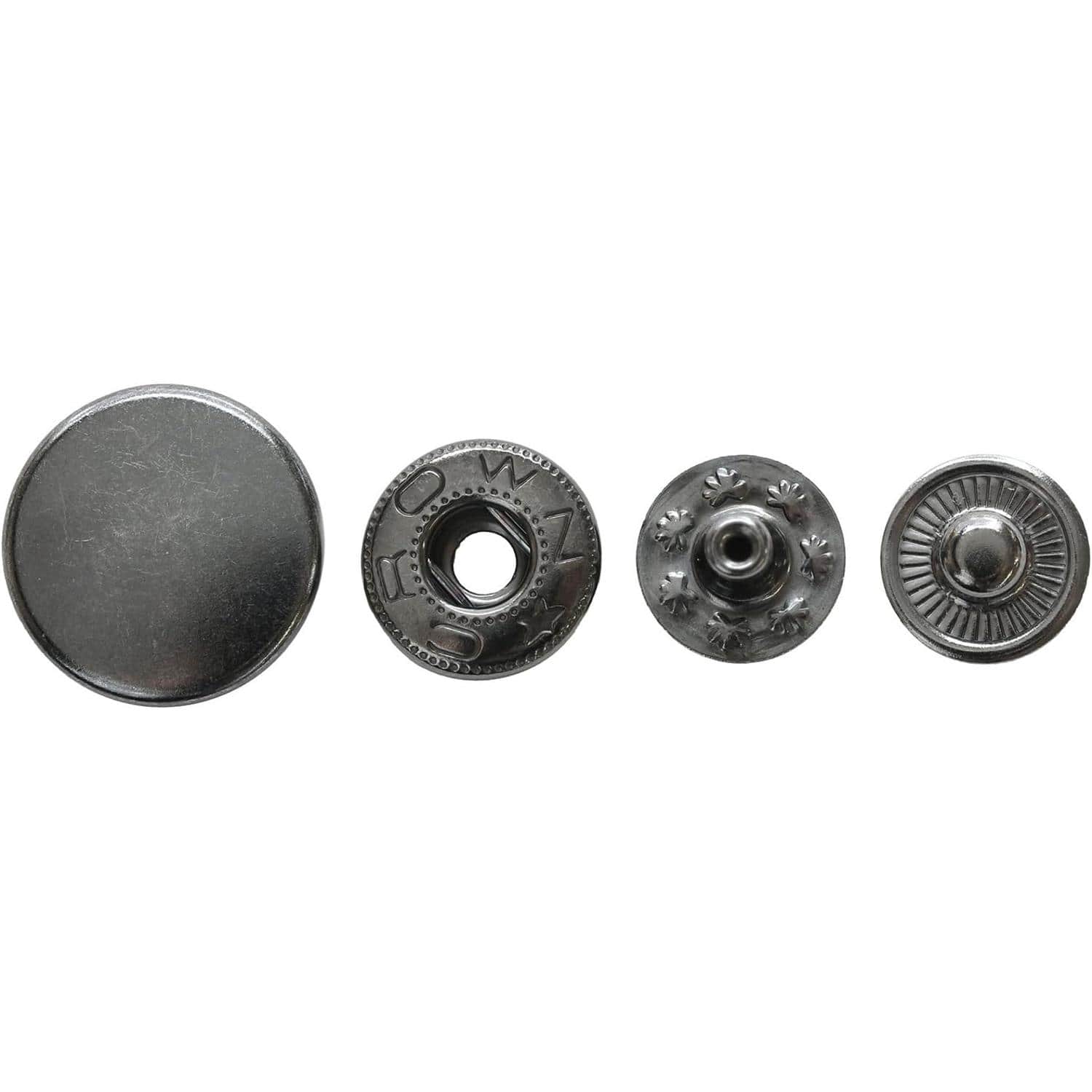 日本紐釦貿易 バネホックブラックニッケル直径15mm 6組 F12-17 （ご注文単位1束）【直送品】