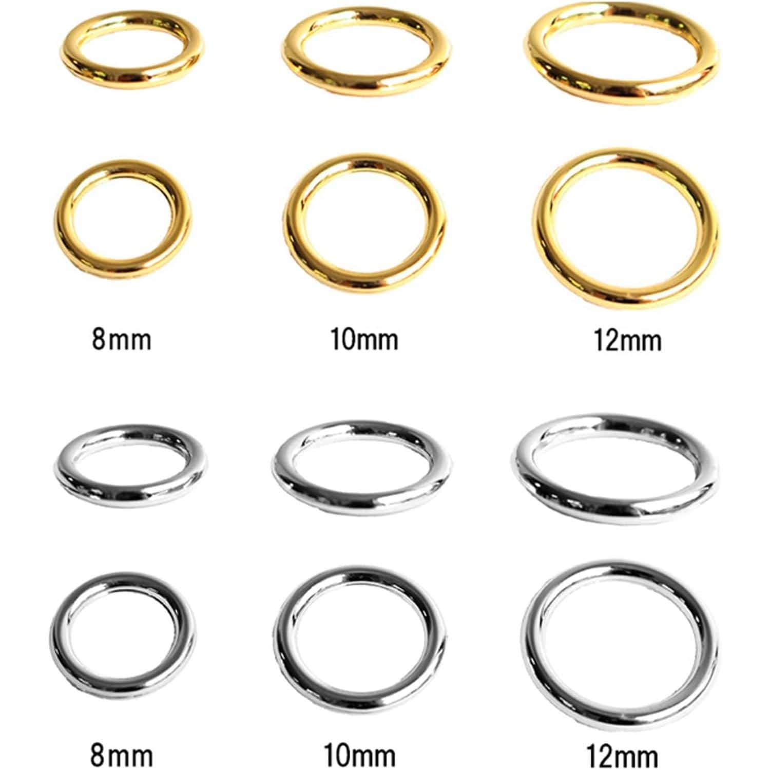 日本紐釦貿易 リングカン シルバー 12mm 10個 SGM-F8-117 （ご注文単位1束）【直送品】