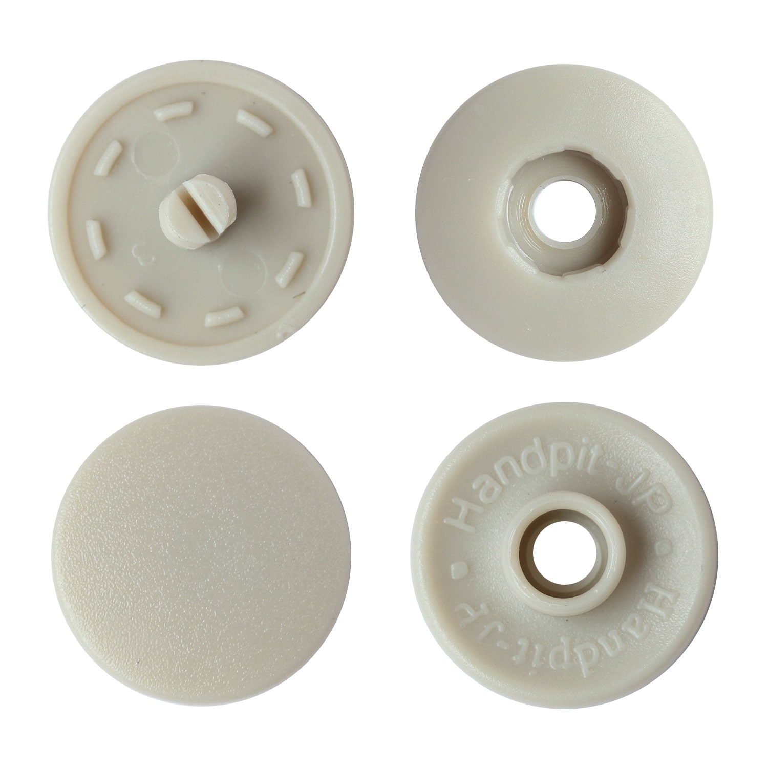 日本紐釦貿易 イージースナップボタン ダークベージュ φ13mm 12組入 F12-316 (ご注文単位1束)【直送品】