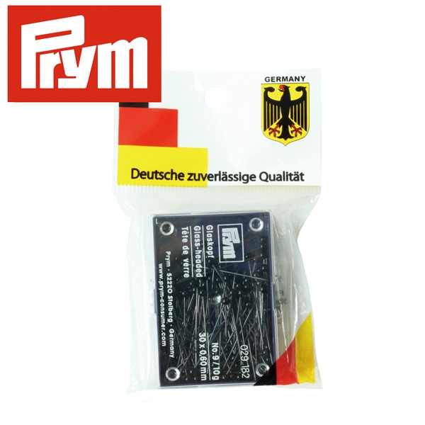 日本紐釦貿易 プリム(Prym) ブラック待ち針 全長30mm 約120本入 ブラック 029182 （ご注文単位1束）【直送品】