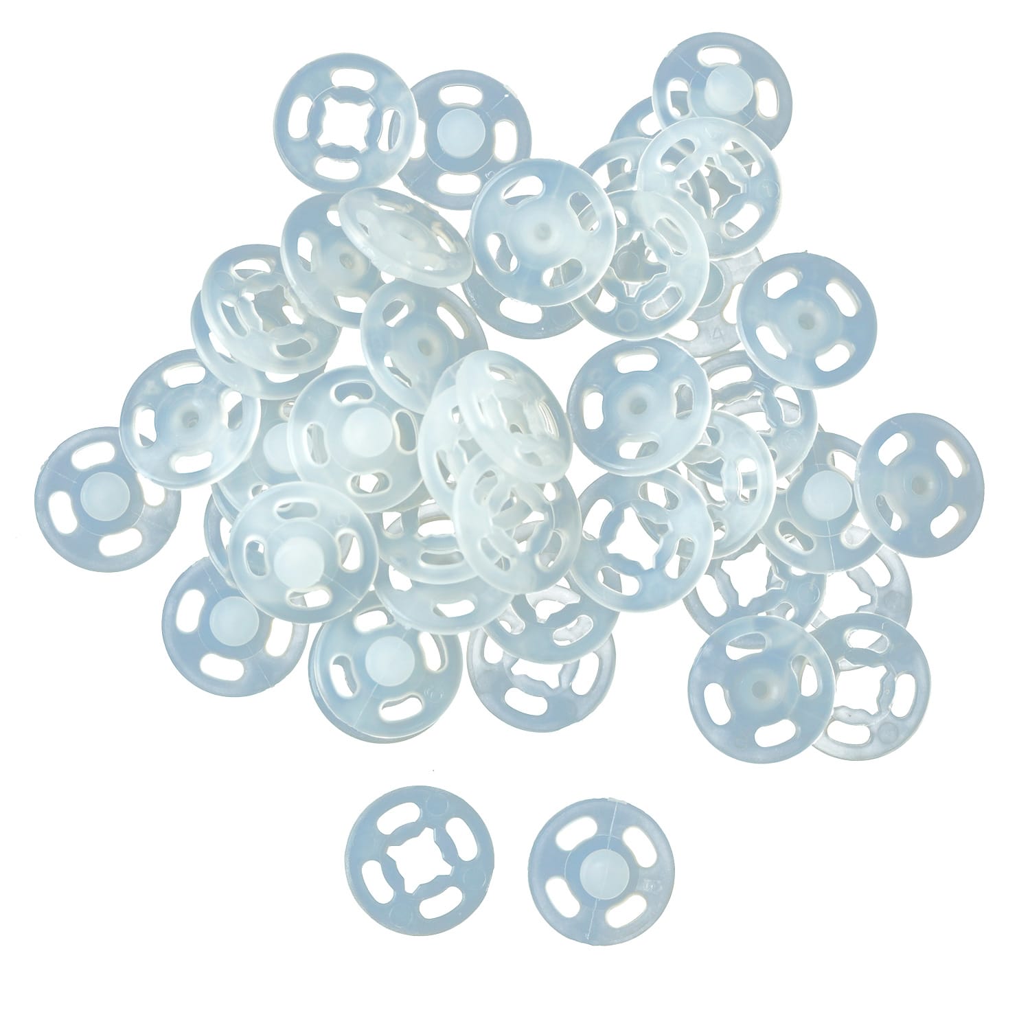 日本紐釦貿易 ナイロンスナップボタン 24組入 φ10mm 白 D40233-10W (ご注文単位1束)【直送品】