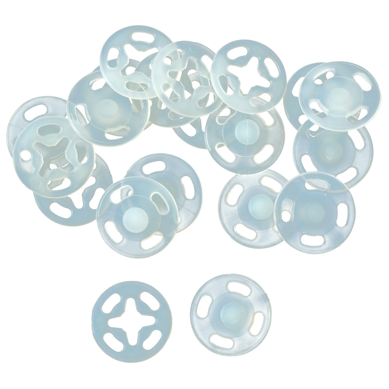 日本紐釦貿易 ナイロンスナップボタン 10組入 φ15mm 白 D40233-15W (ご注文単位1束)【直送品】