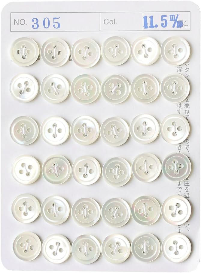 日本紐釦貿易 シェルボタン φ11.5mm IGA305-11 （ご注文単位1枚）【直送品】