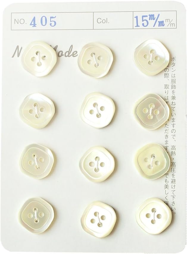 日本紐釦貿易 シェルボタン φ15mm IGA405-15 （ご注文単位1枚）【直送品】