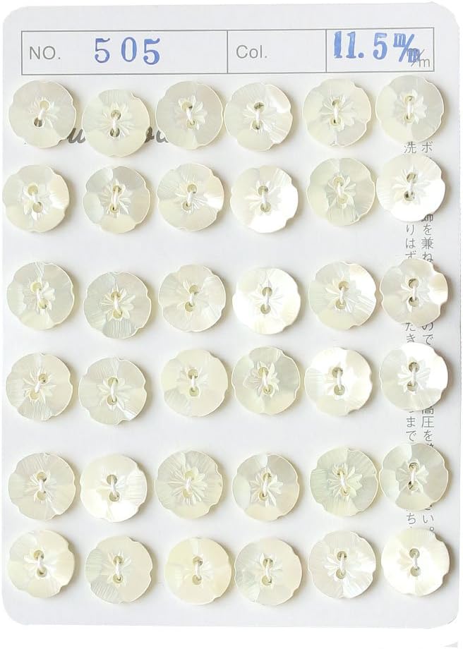 日本紐釦貿易 シェルボタン φ11.5mm IGA505-11 （ご注文単位1枚）【直送品】