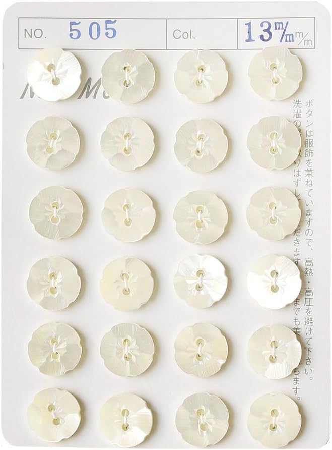 日本紐釦貿易 シェルボタン φ13mm IGA505-13 （ご注文単位1枚）【直送品】