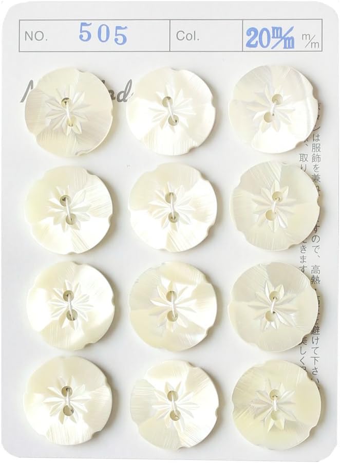 日本紐釦貿易 シェルボタン φ20mm IGA505-20 （ご注文単位1枚）【直送品】