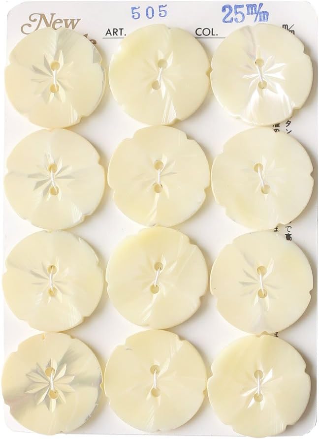 日本紐釦貿易 シェルボタン φ25mm IGA505-25 （ご注文単位1枚）【直送品】