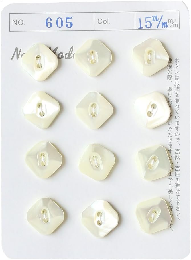 日本紐釦貿易 シェルボタン φ15mm IGA605-15 （ご注文単位1枚）【直送品】