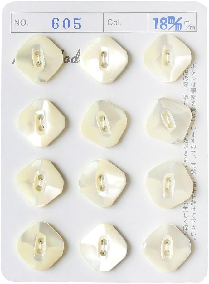 日本紐釦貿易 シェルボタン φ20mm IGA605-20 （ご注文単位1枚）【直送品】