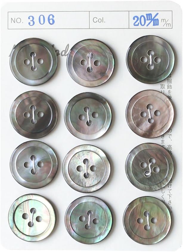 日本紐釦貿易 シェルボタン φ20mm IGA306-20 （ご注文単位1枚）【直送品】