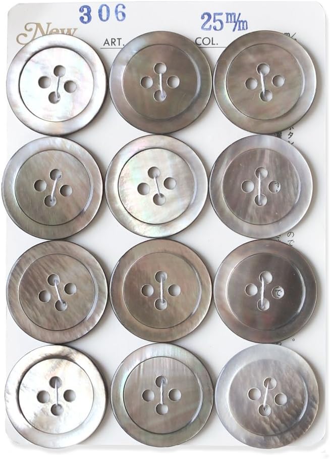 日本紐釦貿易 シェルボタン φ25mm IGA306-25 （ご注文単位1枚）【直送品】