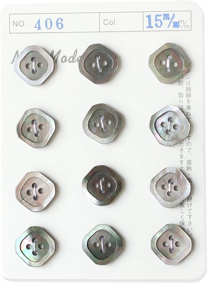 日本紐釦貿易 シェルボタン φ15mm IGA406-15 （ご注文単位1枚）【直送品】