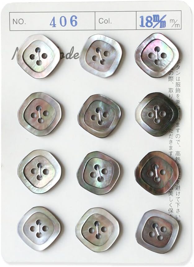 日本紐釦貿易 シェルボタン φ18mm IGA406-18 （ご注文単位1枚）【直送品】