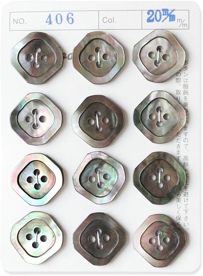 日本紐釦貿易 シェルボタン φ20mm IGA406-20 （ご注文単位1枚）【直送品】