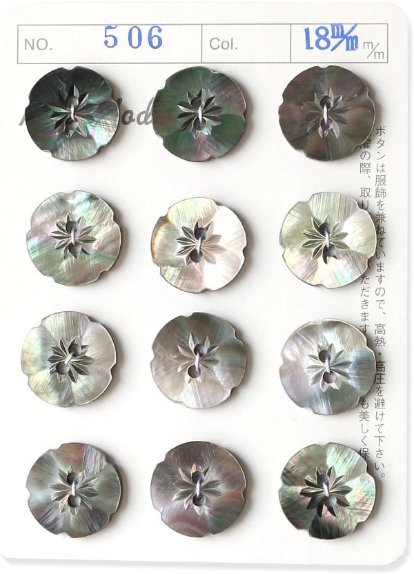 日本紐釦貿易 シェルボタン φ18mm IGA506-18 （ご注文単位1枚）【直送品】