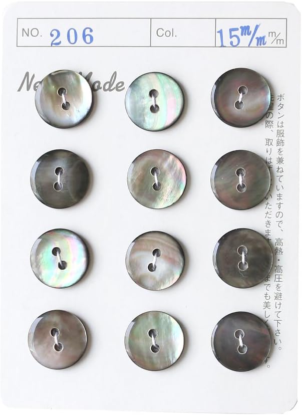 日本紐釦貿易 シェルボタン φ15mm IGA206-15 （ご注文単位1枚）【直送品】