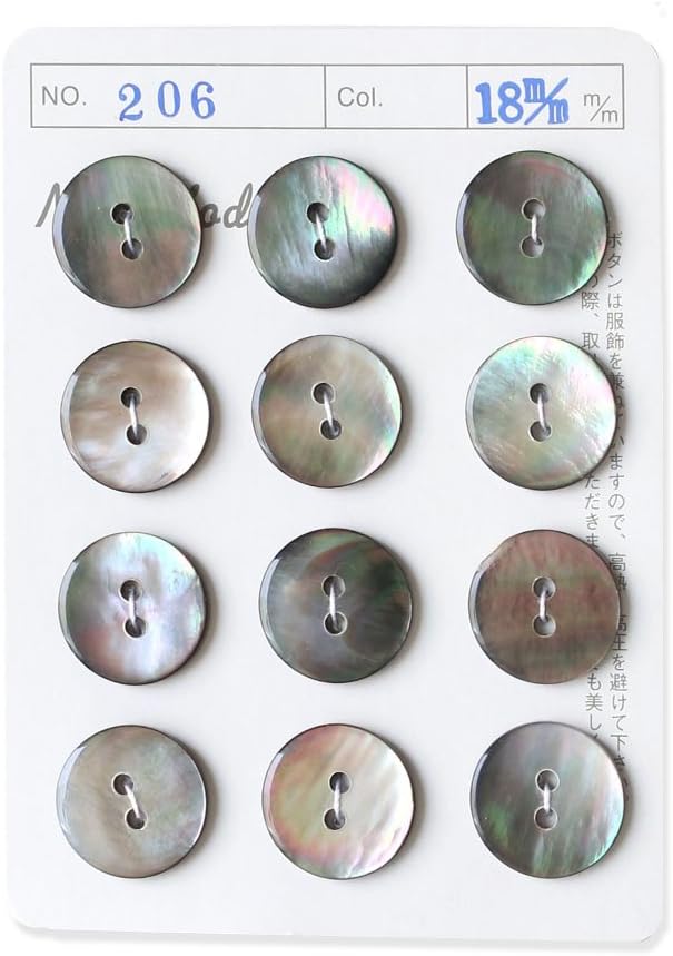 日本紐釦貿易 シェルボタン φ18mm IGA206-18 （ご注文単位1枚）【直送品】