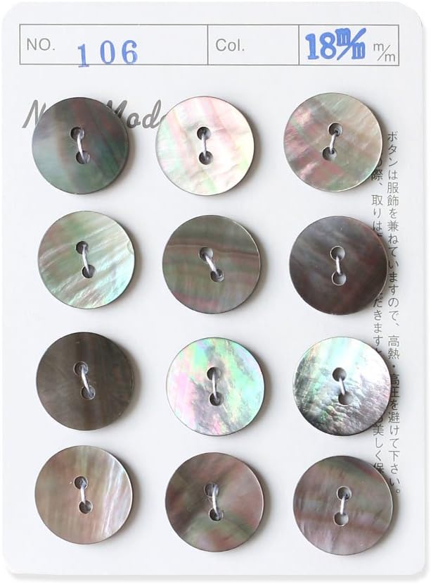 日本紐釦貿易 シェルボタン φ18mm IGA106-18 （ご注文単位1枚）【直送品】